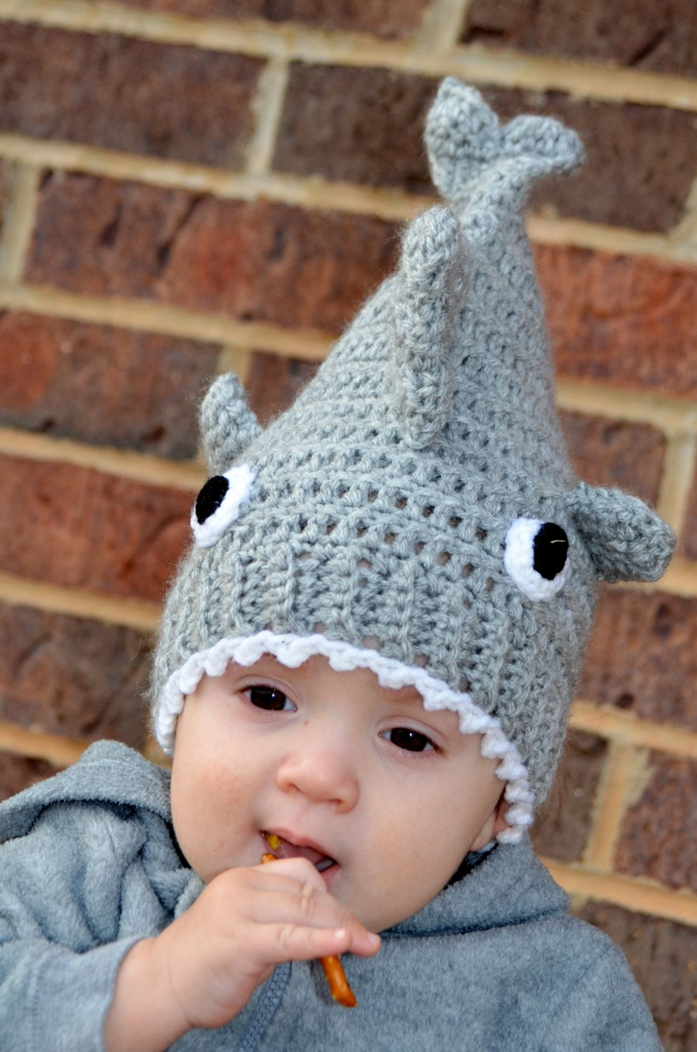 Free Crochet Shark Hat Pattern Haha Cute Crocheted Childs Shark Beanie Hat 2000 Via Etsy