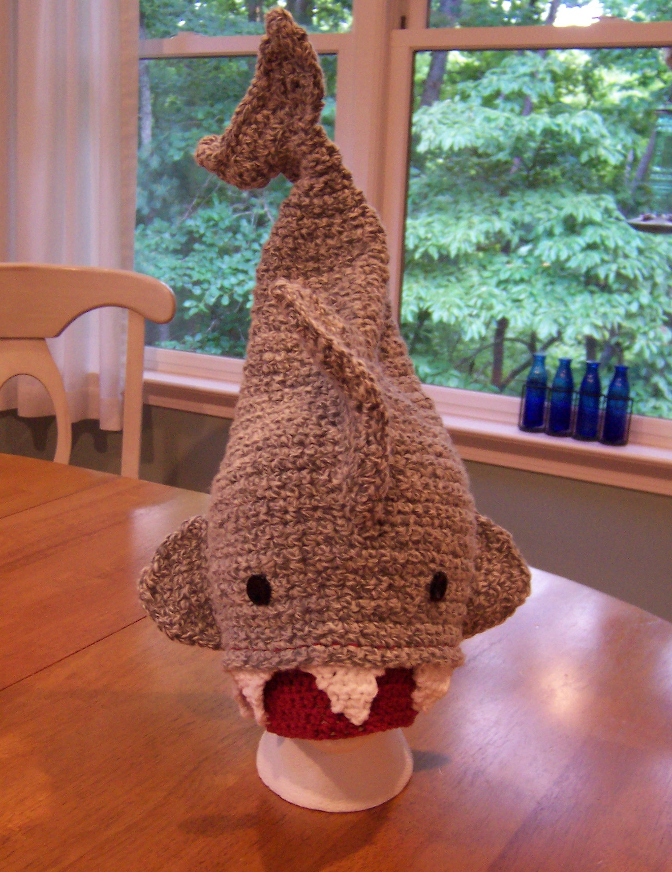 Free Crochet Shark Hat Pattern Its Shark Week Crochet A Shark And Help Halos Of Hope Crochet