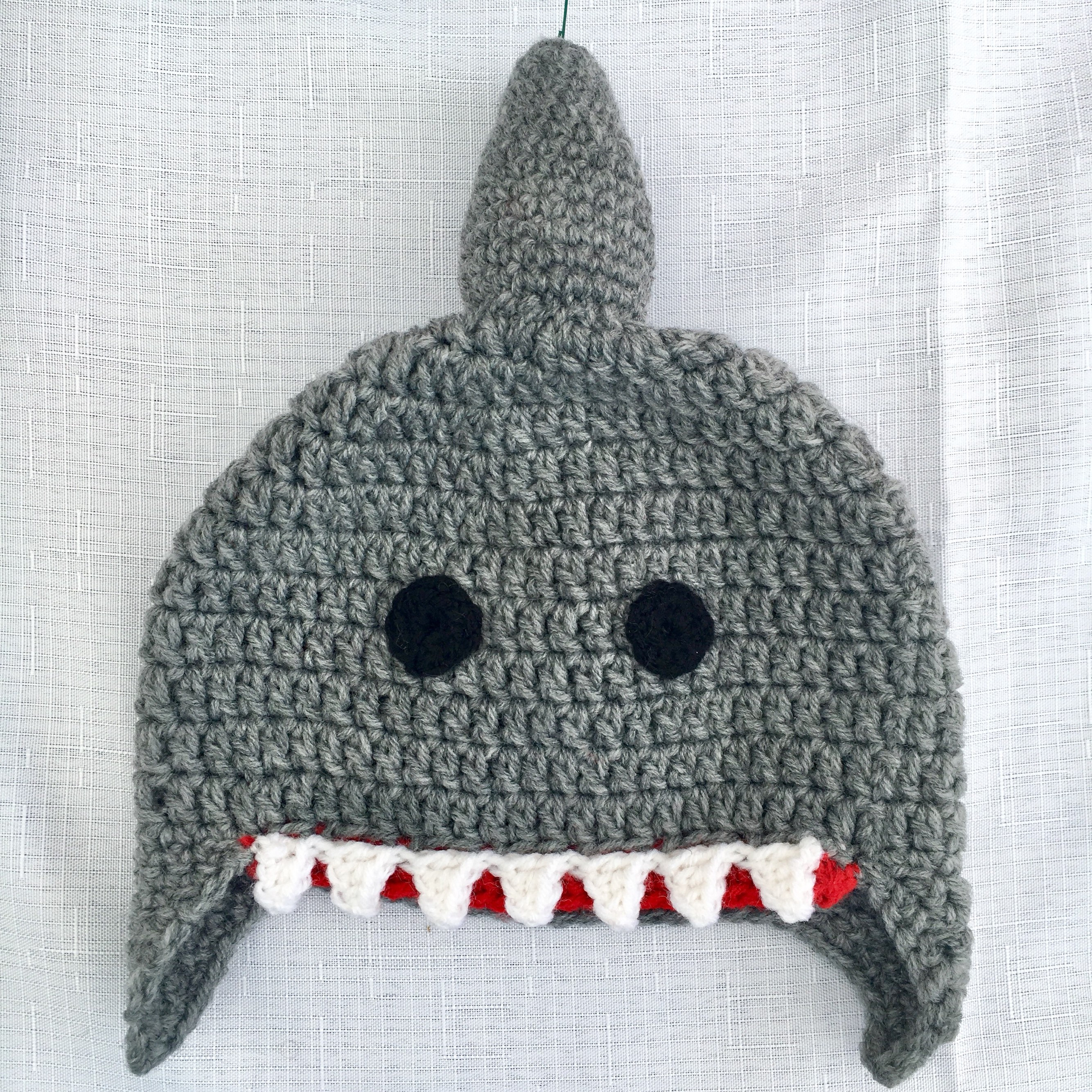 Free Crochet Shark Hat Pattern Shark Hat Shark Hat For Kids Shark Head Hat Crochet Etsy