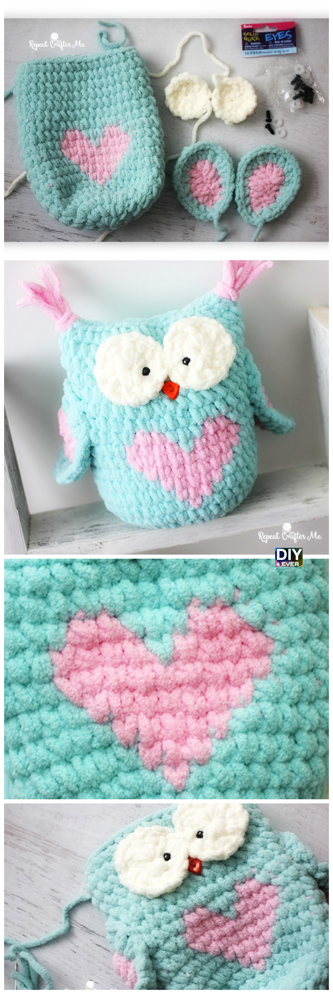 Free Crochet Shark Hat Pattern Valentine Heart Crochet Owl Free Pattern Diy 4 Ever