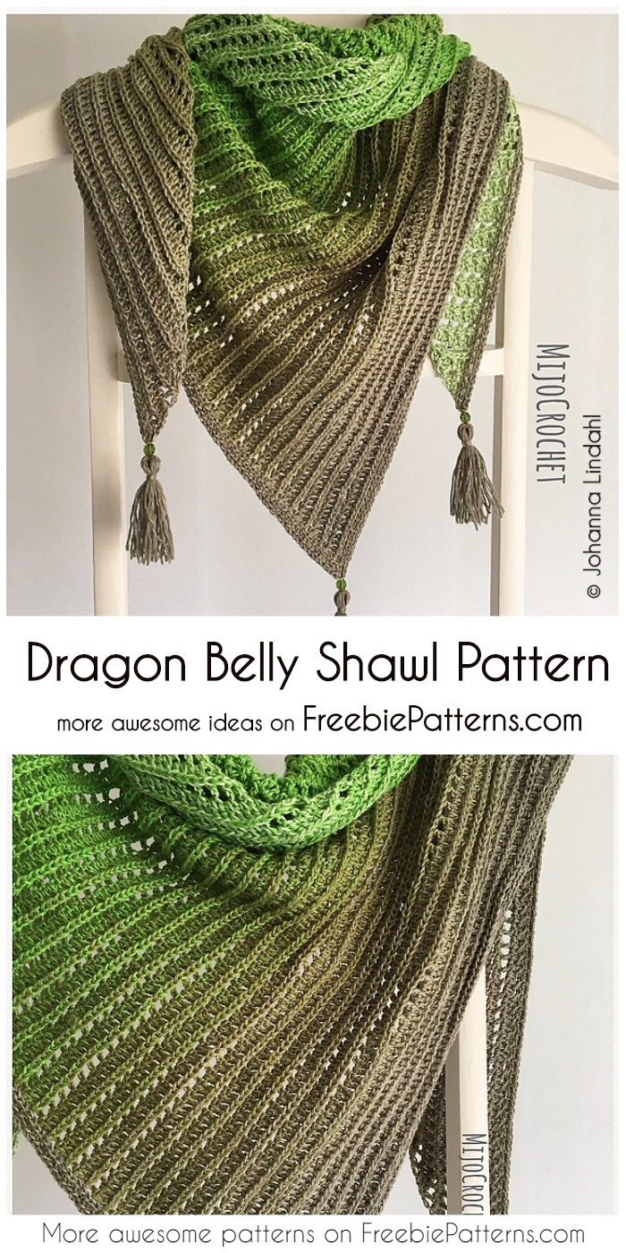 Free Crochet Shawl Pattern Dragon Belly Shawl Free Crochet Pattern