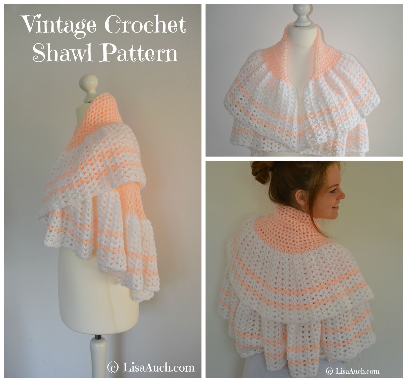 Free Crochet Shawl Pattern Free Crochet Patterns And Designs Lisaauch Free Vintage Crochet