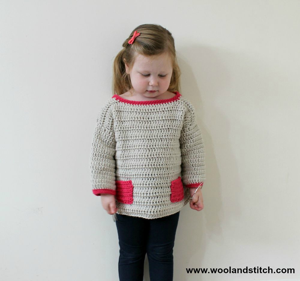 Free Crochet Sweater Patterns For Girls Crochet Patterns Galore Mini Kids Pocket Sweater