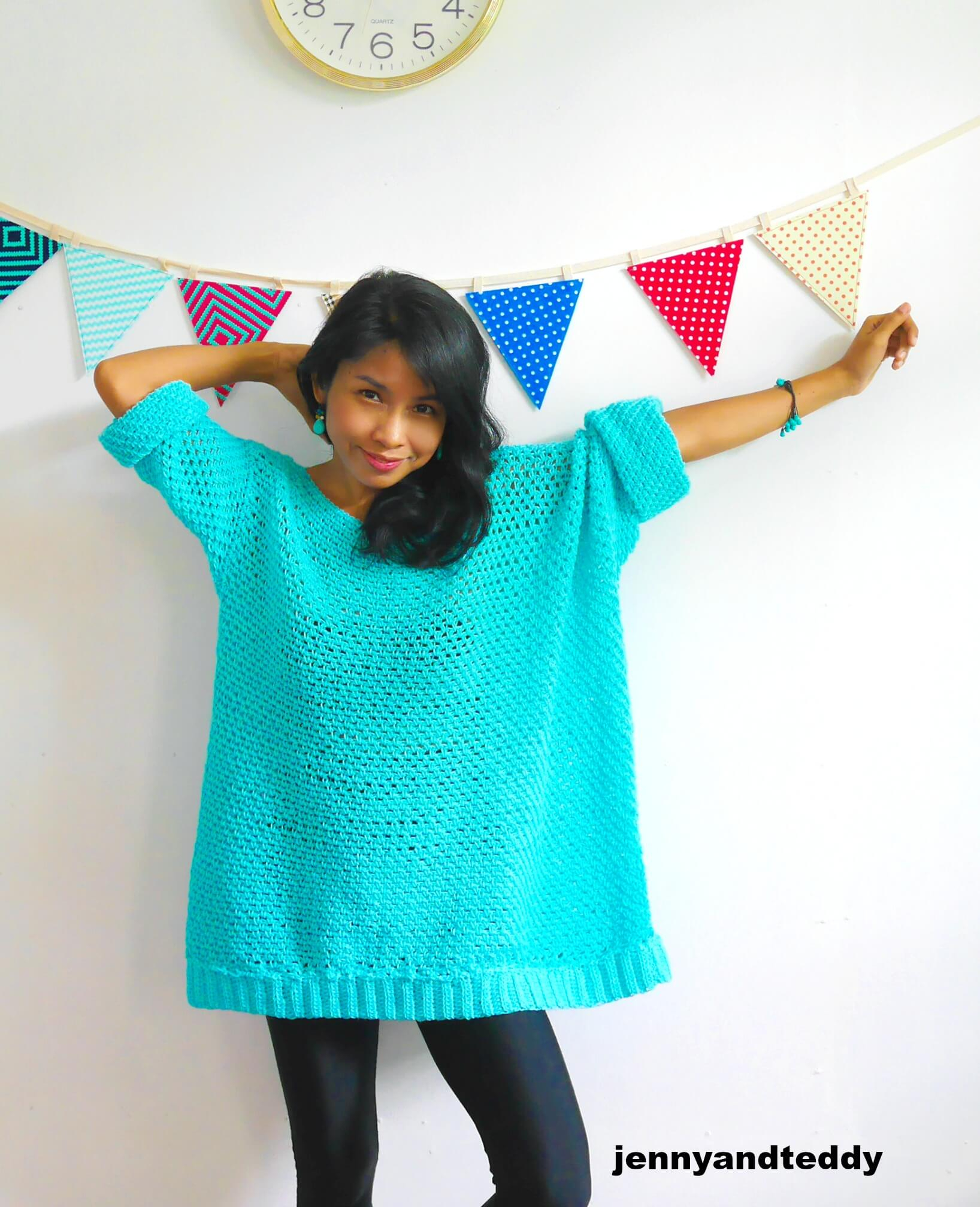 Free Crochet Sweater Patterns For Girls Knit Look Oversize Crochet Sweater Free Pattern