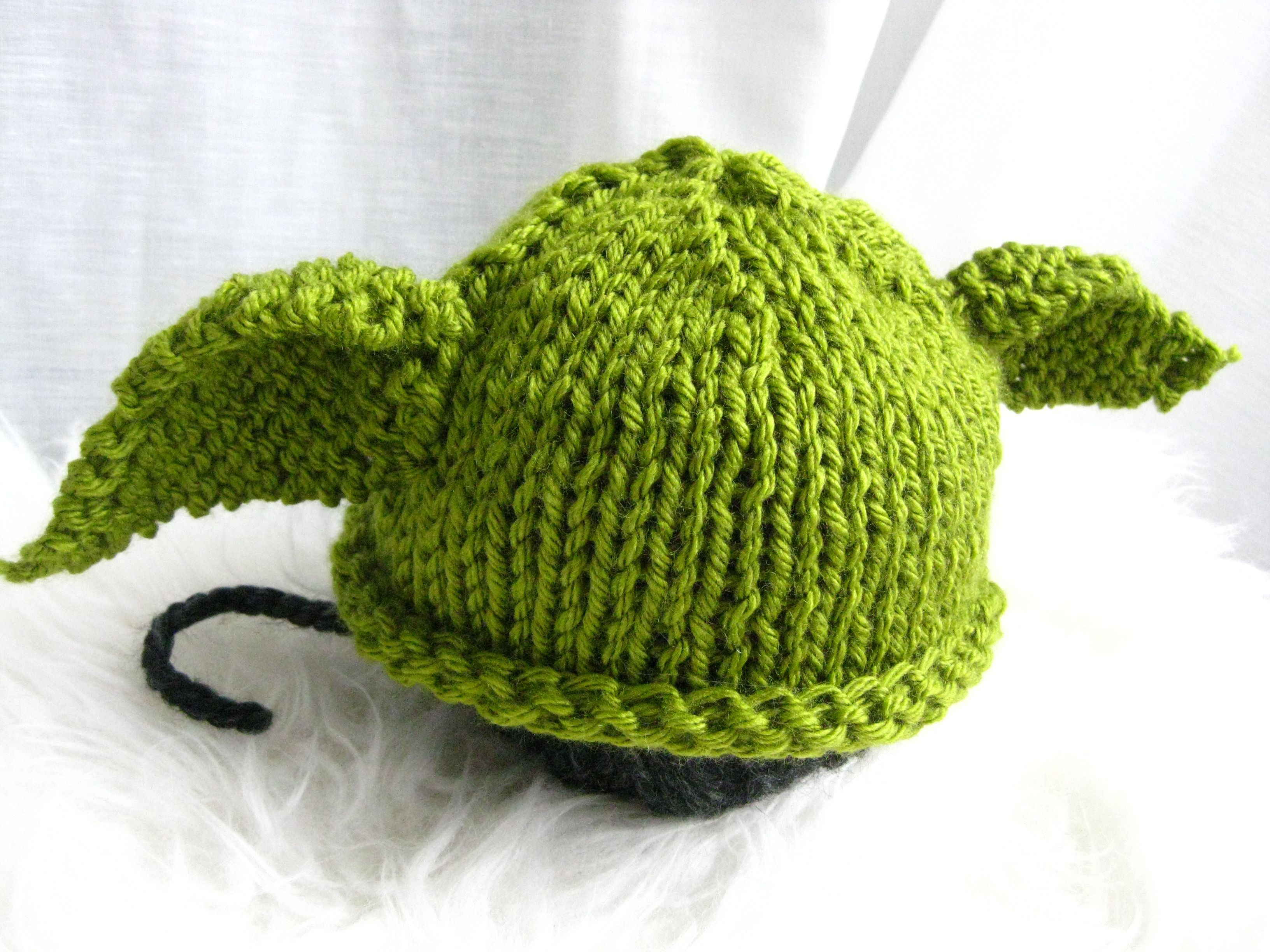 Free Crochet Yoda Hat Pattern Ba Yoda Knit Hat With Free Pattern Kids Ba Knitting