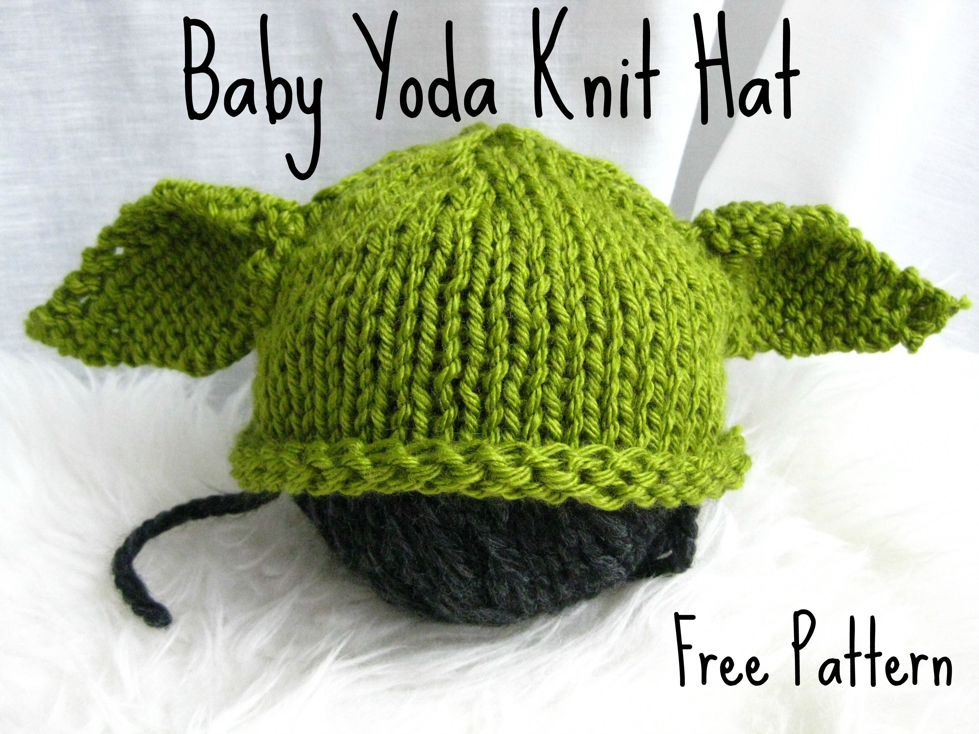 Free Crochet Yoda Hat Pattern Ba Yoda Knit Hat With Free Pattern Knitting Diy Pinterest