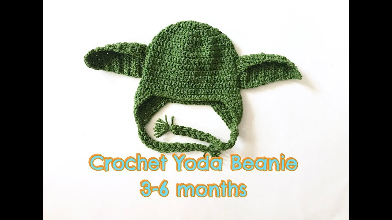 Free Crochet Yoda Hat Pattern How To Crochet Yoda Beanie 3 6 Months Youtube