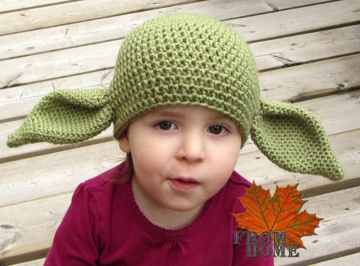 Free Crochet Yoda Hat Pattern Yoda Dob The House Elf Crochet Hat Ba Toddler Child Adult Etsy