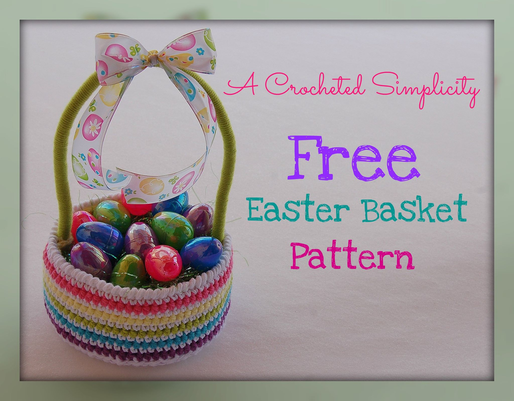 Free Easter Crochet Patterns Free Crochet Pattern Easy Easter Basket A Crocheted Simplicity
