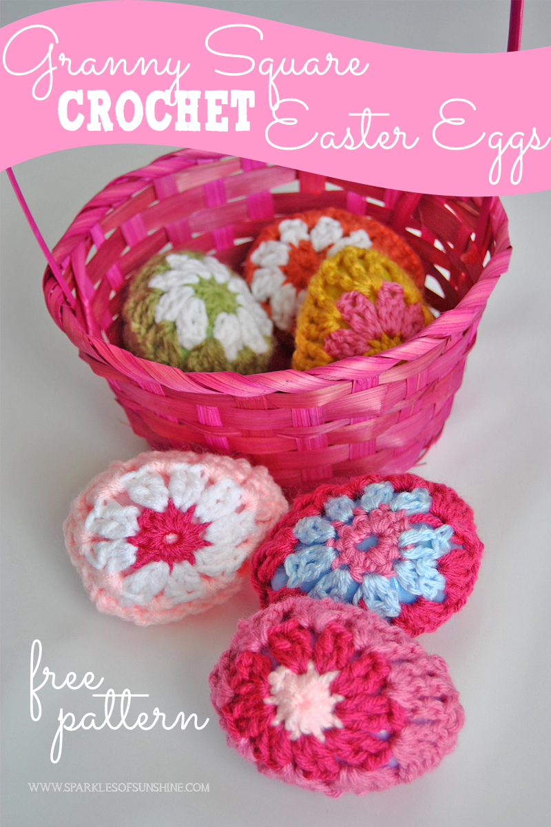 Free Easter Crochet Patterns Granny Square Crochet Easter Eggs Sparkles Of Sunshine