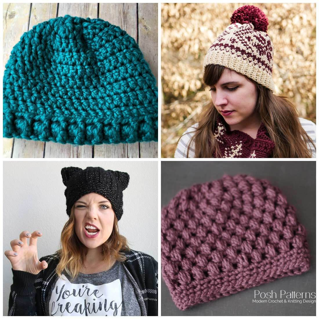 Free Easy Crochet Hat Patterns Free Crochet Hat Patterns Daisy Cottage Designs