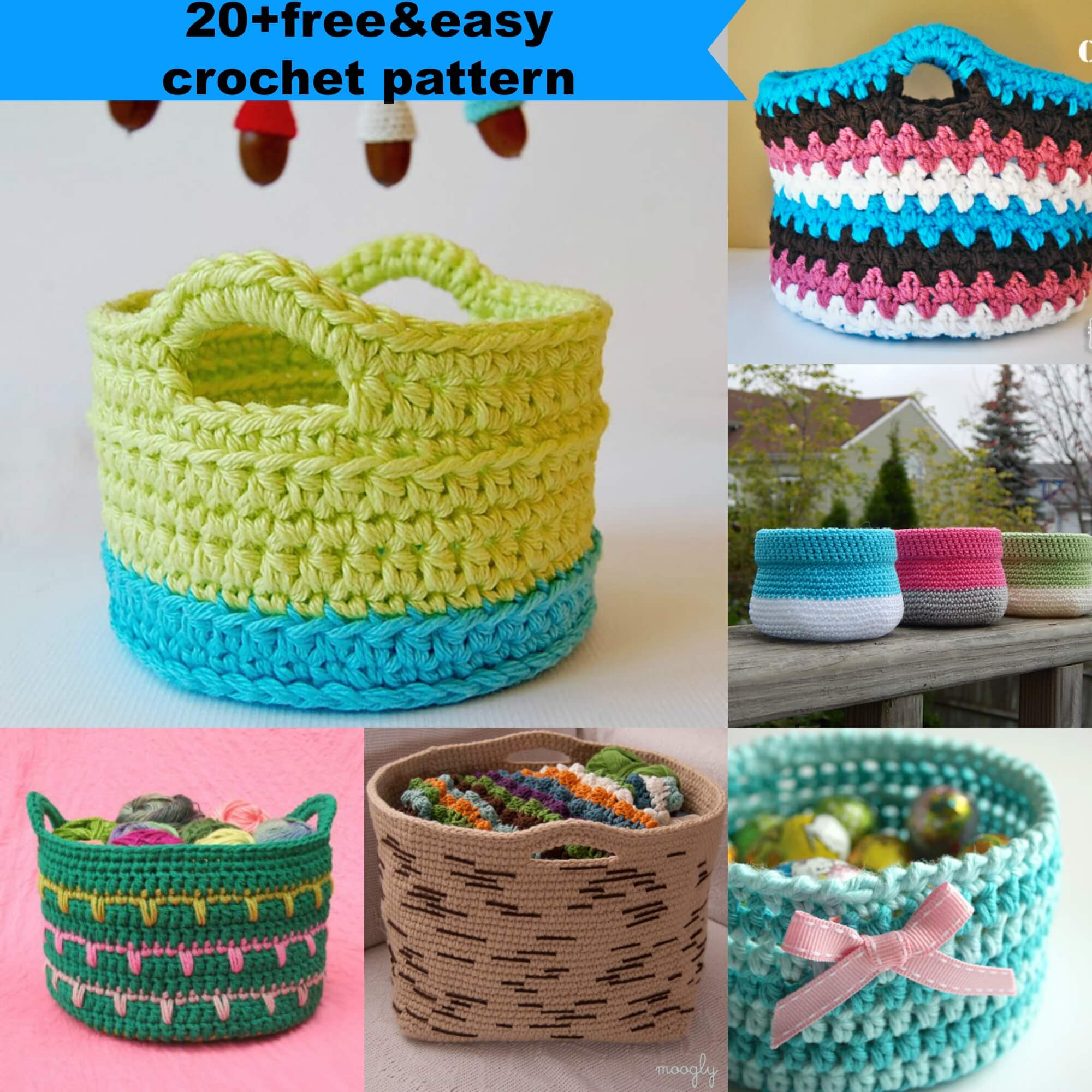Free Easy Crochet Patterns 23 Free Easy Crochet Baskets Patterns