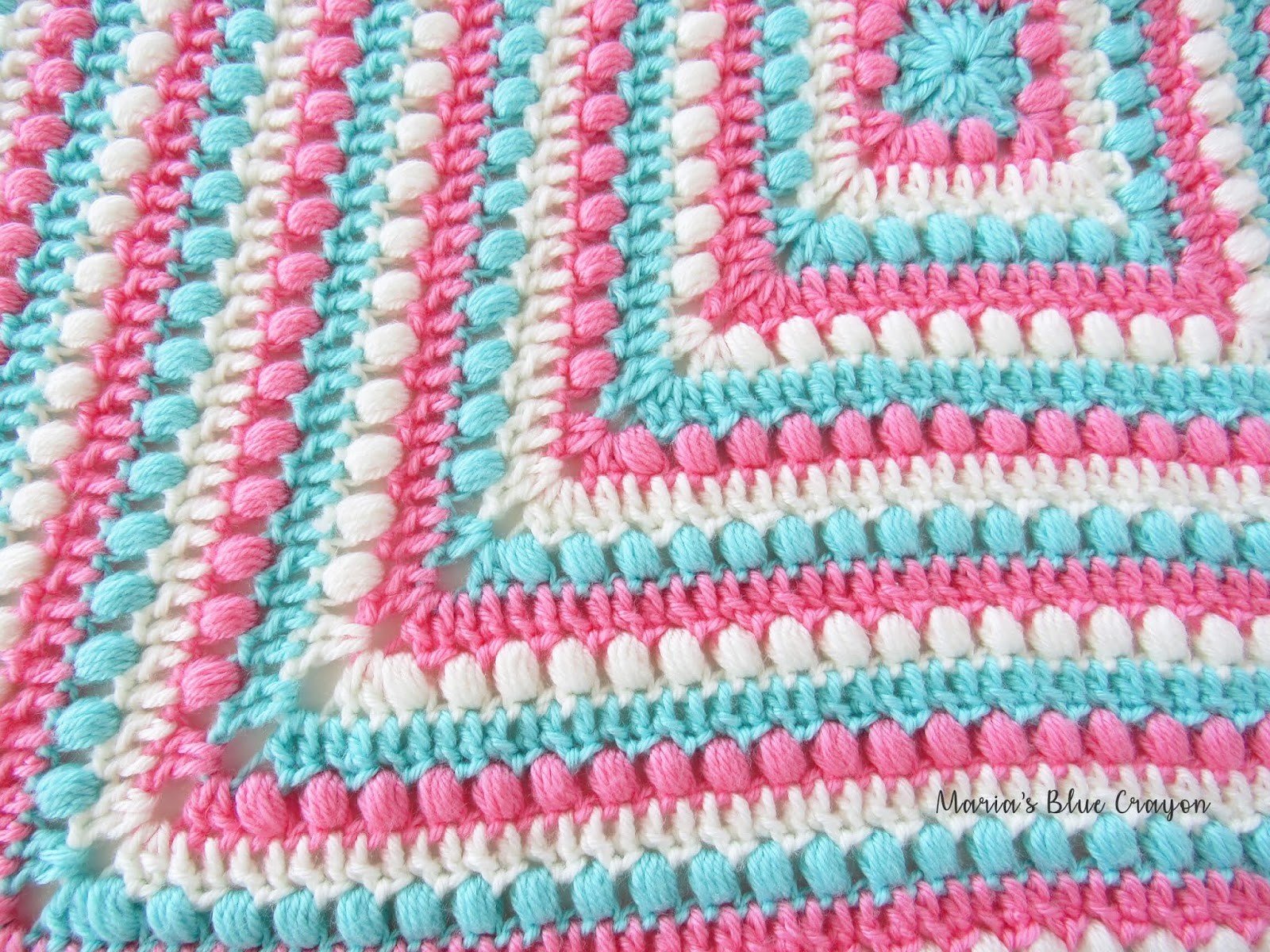 Free Easy Crochet Patterns Bobbles And Stripes Granny Square Blanket Free Easy Crochet Pattern