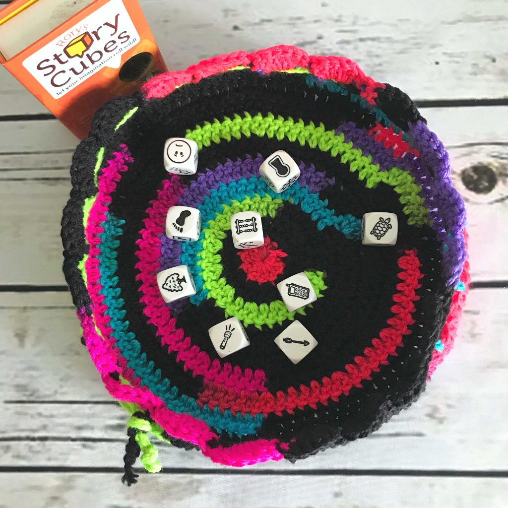 Free Easy Crochet Patterns Dc Dice Bag And Tray Free Crochet Pattern Green Fox Farms Designs