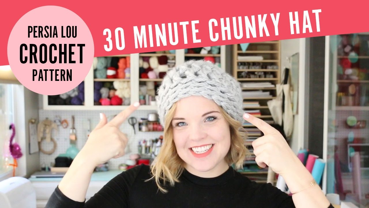 Free Hat Crochet Patterns How To Crochet A Chunky Hat In 30 Minutes Free Quick Easy Crochet