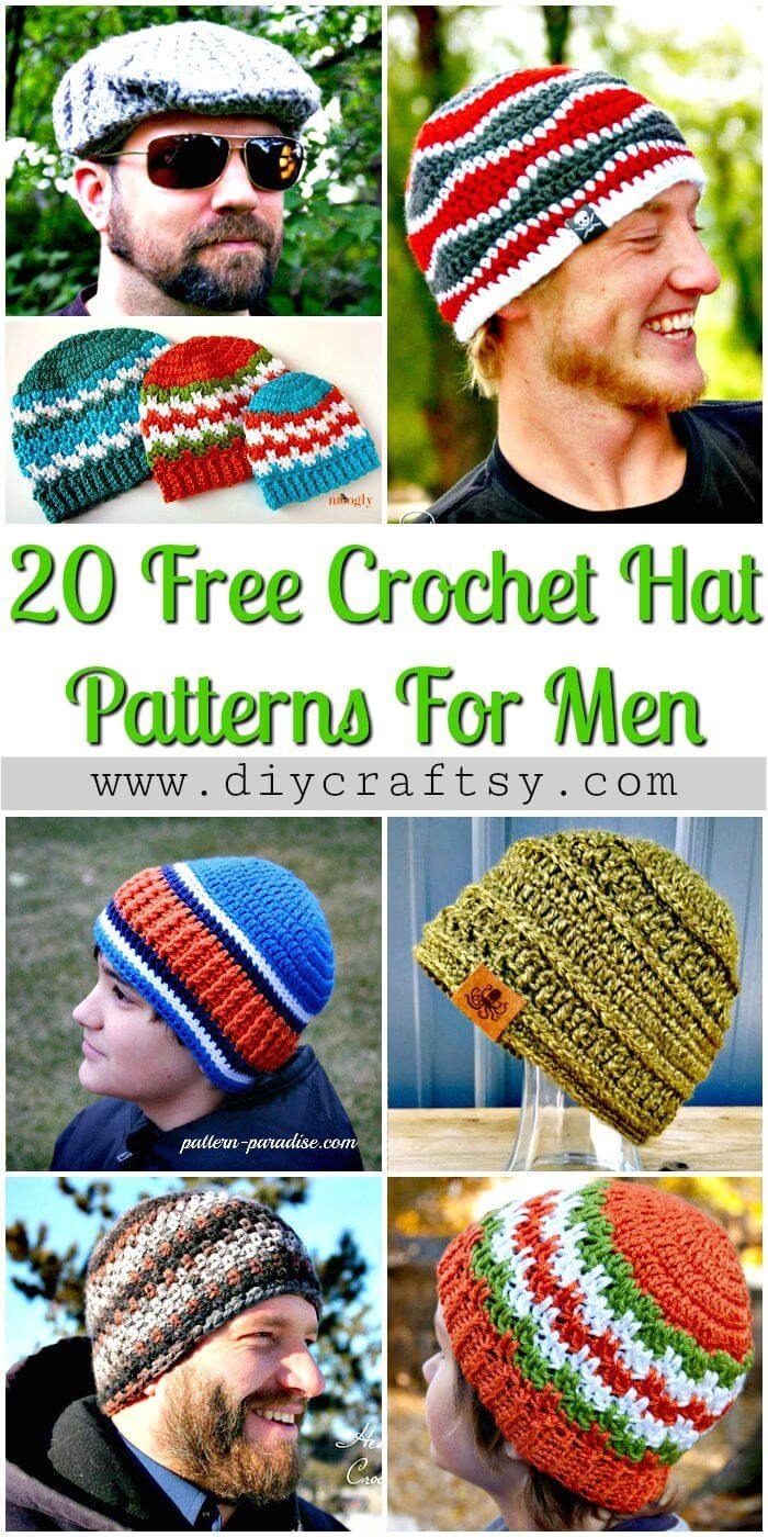 Free Mens Crochet Hat Patterns 20 Free Crochet Hat Patterns That Adorable For Mens Diy Crafts