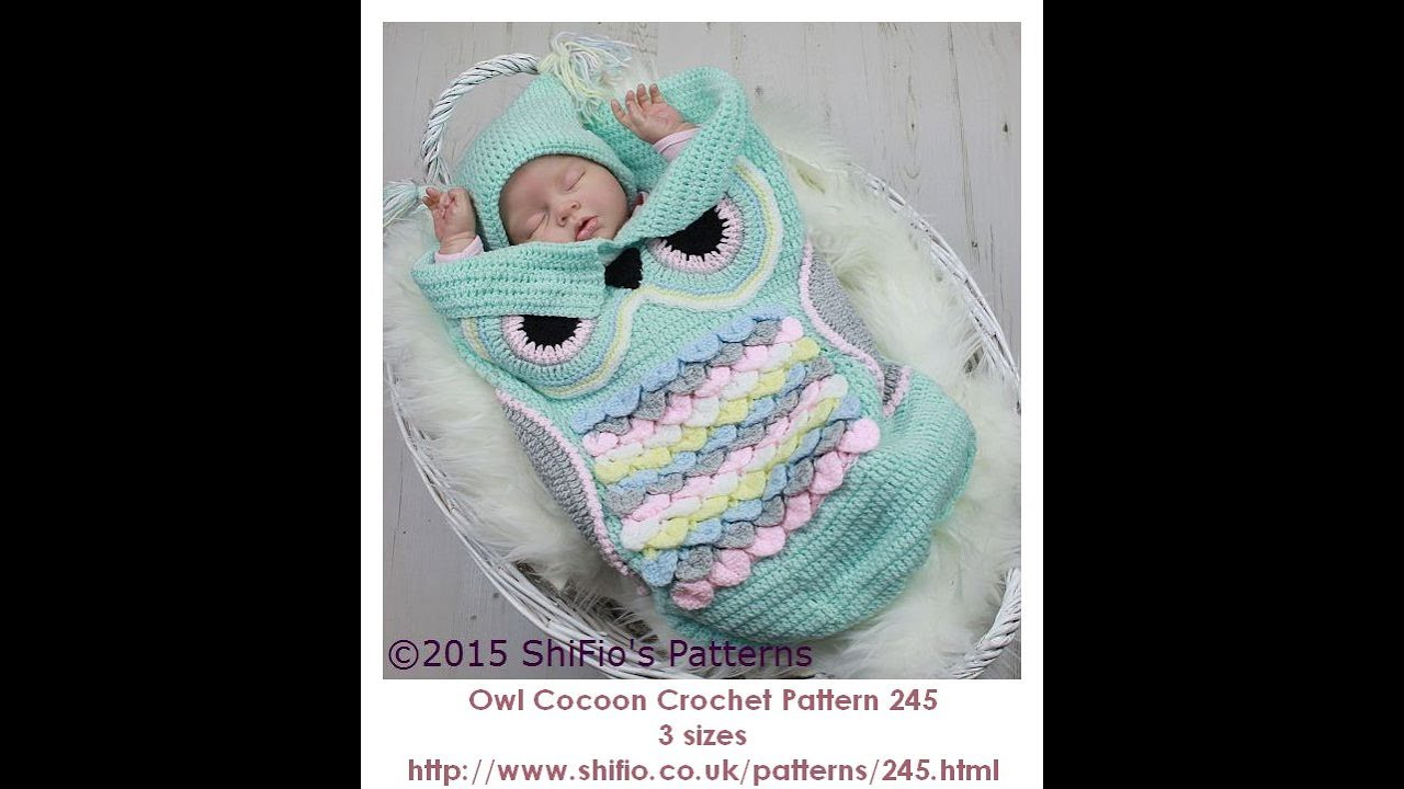Free Owl Cocoon Crochet Pattern Shifios Owl Crochet Patterns Youtube