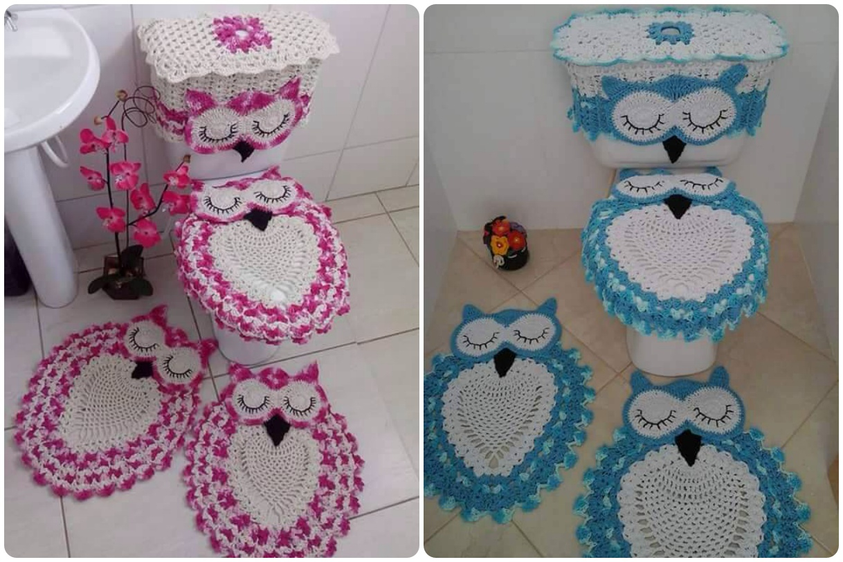 Free Owl Crochet Pattern Crochet Owl Bathroom Set Free Pattern