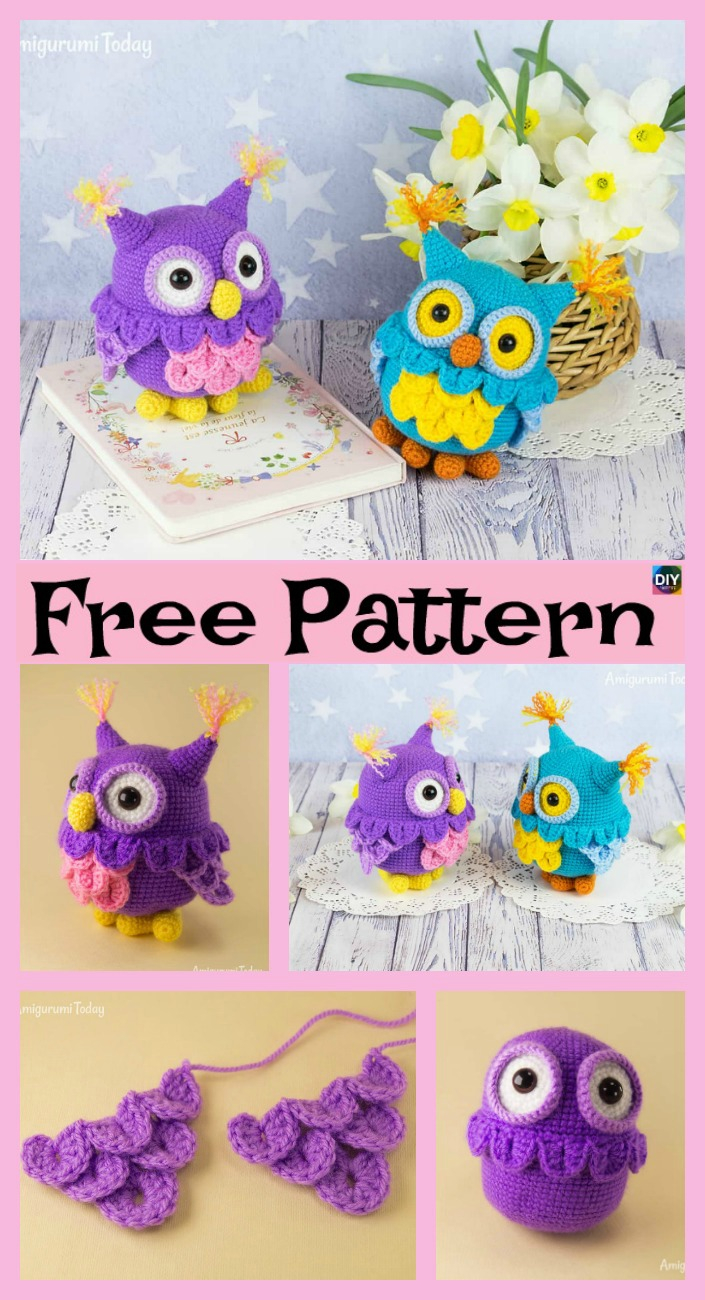 Free Owl Crochet Pattern Cute Crochet Owl Amigurumi Free Pattern Diy 4 Ever