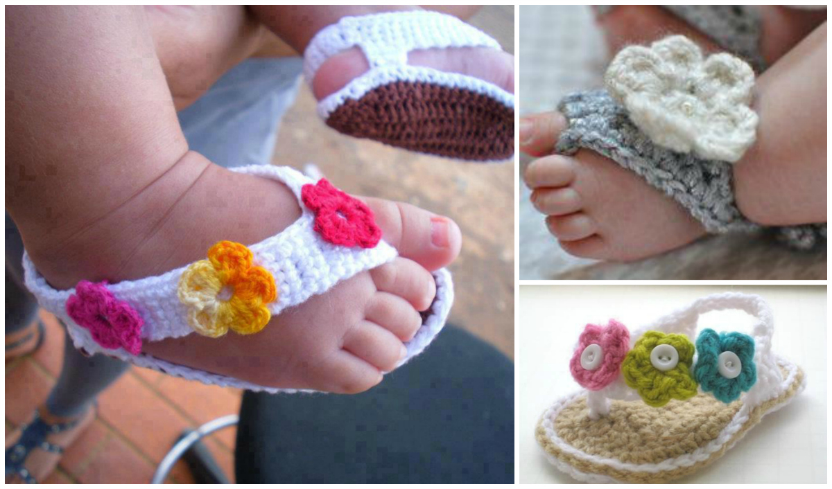 Free Pattern For Baby Sandals To Crochet Adorable Crochet Ba Sandals 25 Free Patterns