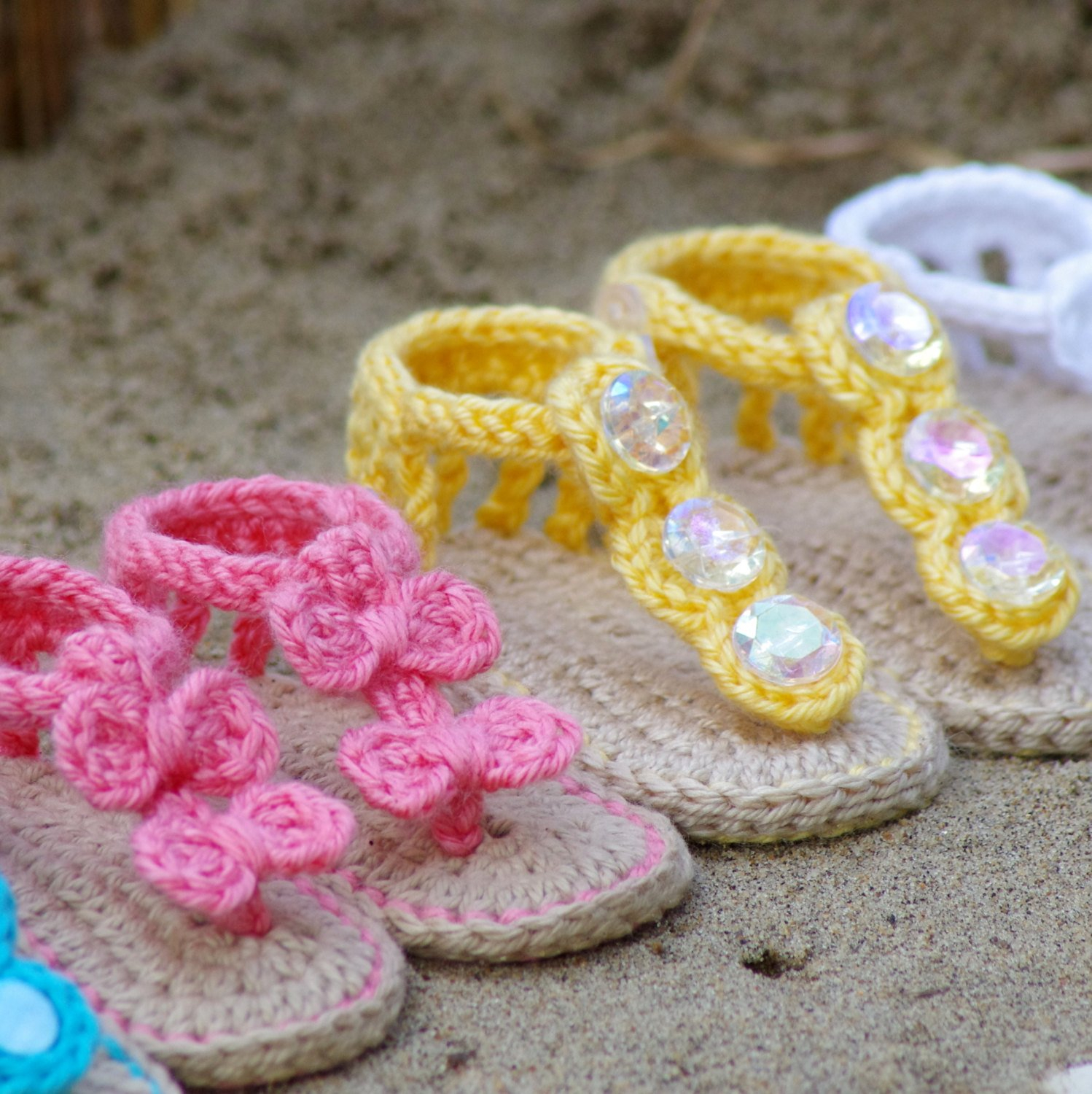 Free Pattern For Baby Sandals To Crochet Crochet Ba Pattern Sandals Free Barefoot Sandal Pattern Etsy