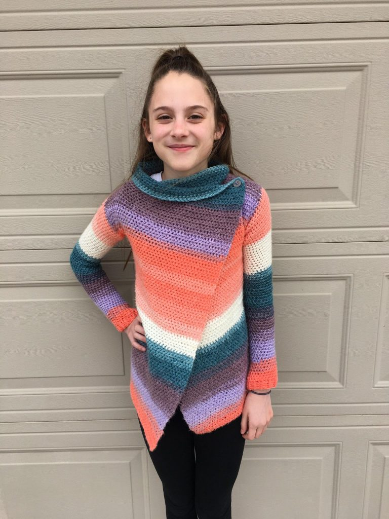 Free Pattern For Crochet Cardigan Child Size Blanket Cardigan Free Crochet Pattern Size 1214