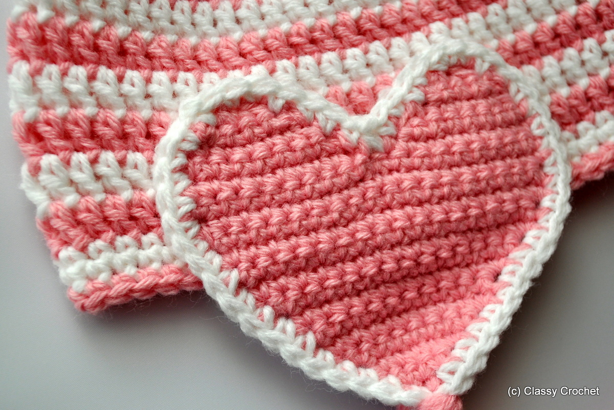 Free Patterns Crochet Free Pattern Crochet Valentine Heart Earflap Hat Classy Crochet