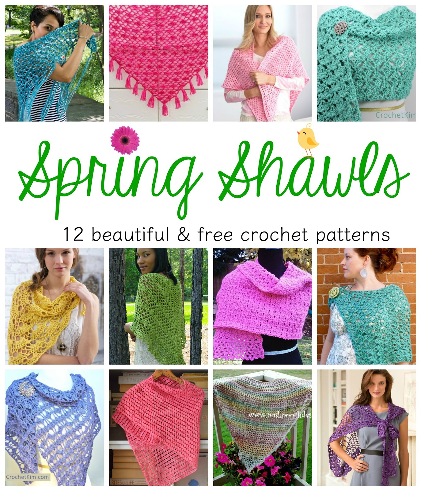 Free Shawl Crochet Patterns Fiber Flux Spring Shawls 12 Beautiful Free Crochet Patterns