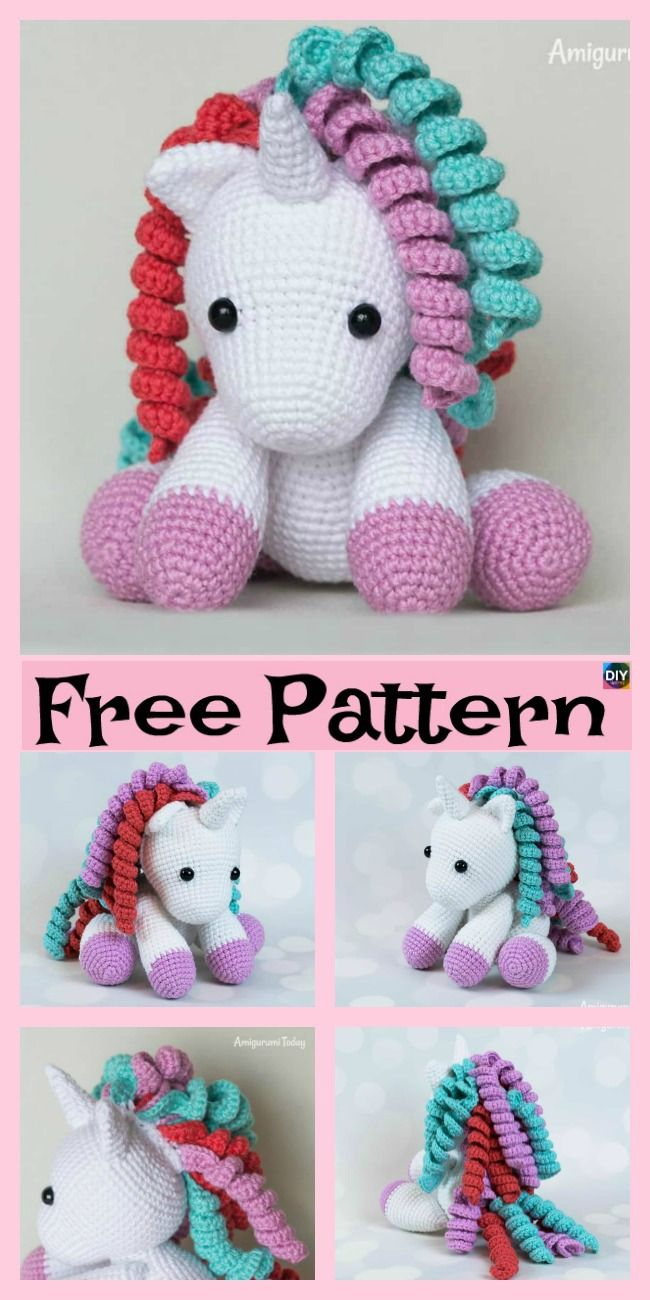 Free Unicorn Crochet Pattern Cute Crochet Unicorn Amigurumi Free Patterns Pinterest