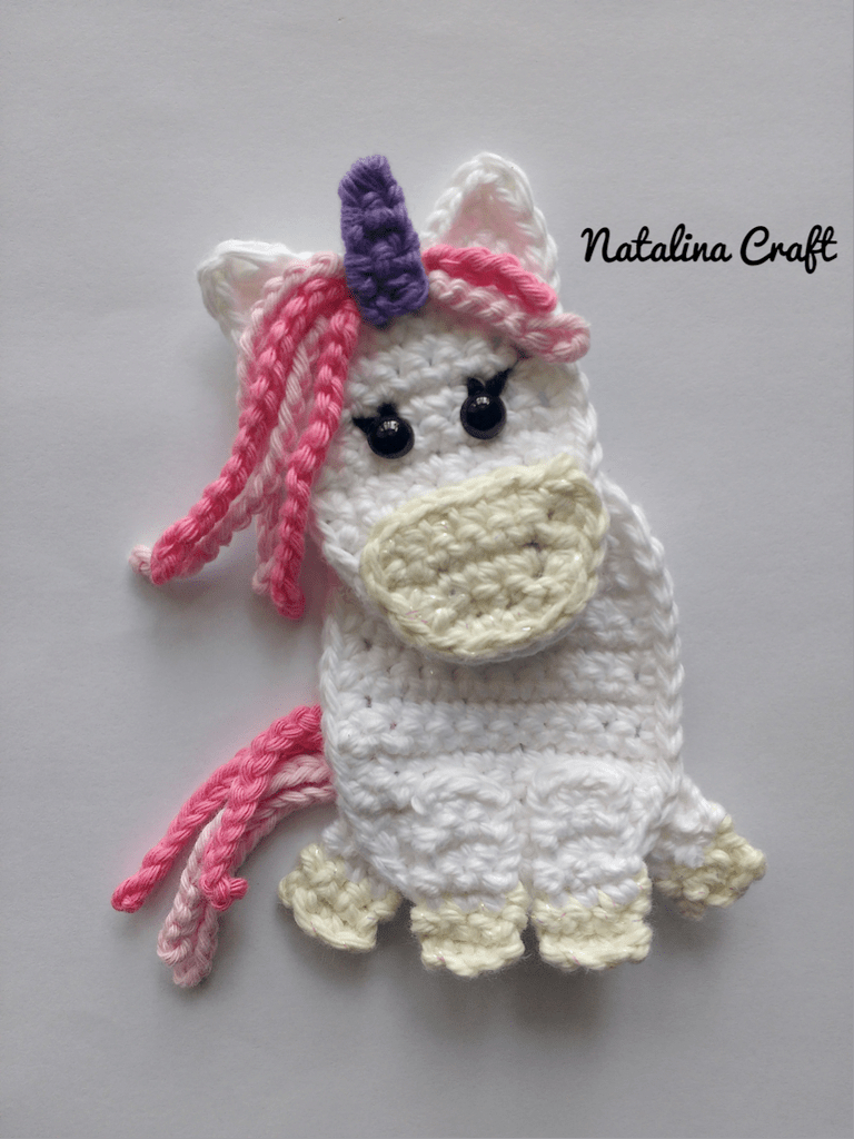 Free Unicorn Crochet Pattern Free Crochet Pattern Appliques Horse And Unicorn Patron Gratuit