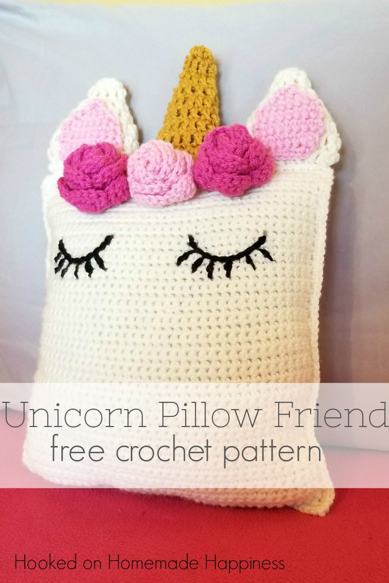 Free Unicorn Crochet Pattern Unicorn Pillow Friend Crochet Pattern Hooked On Homemade Happiness