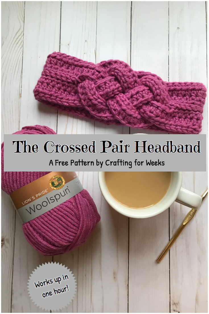 Hair Band Crochet Pattern The Crossed Pair Headband A Free Crochet Pattern Crafting For Weeks