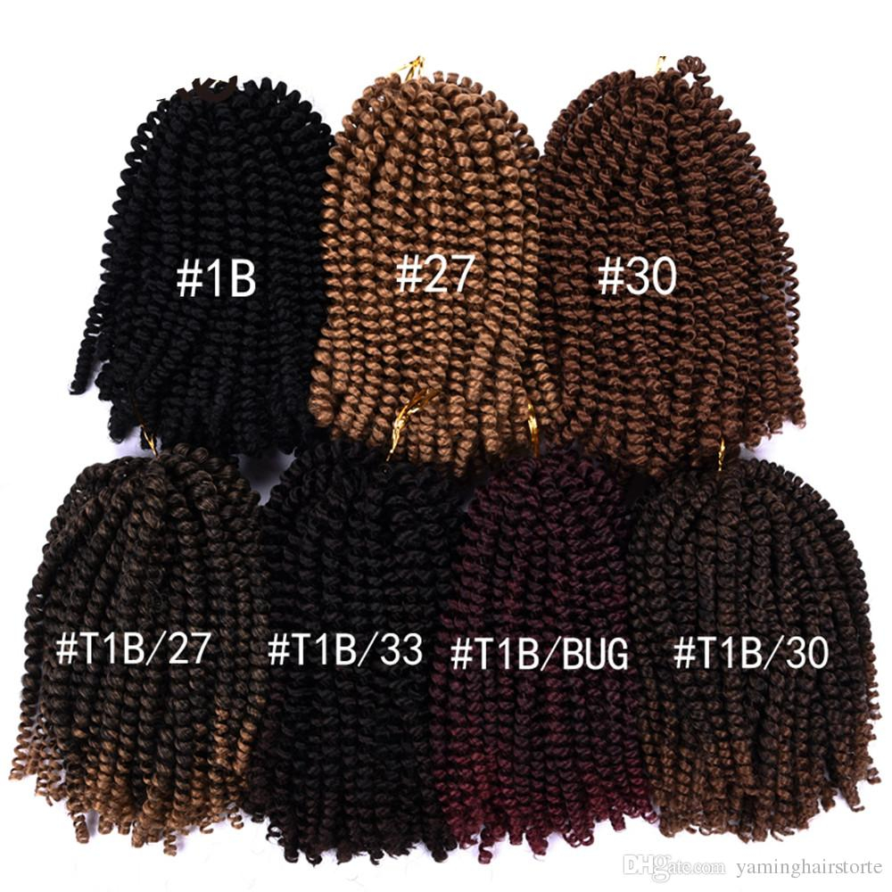 Hair Crochet Patterns 8inches Crochet Braids Hair Extensions Synthetic Spring Twist
