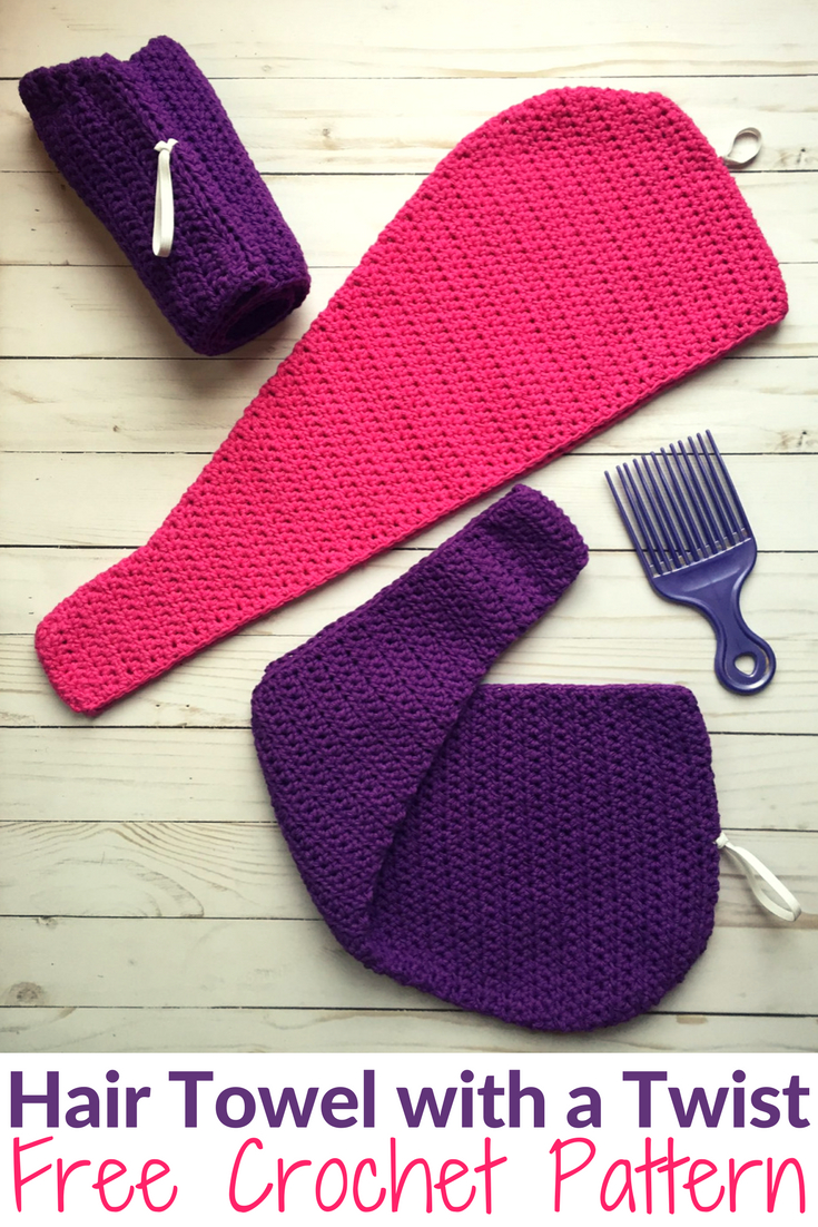 Hair Crochet Patterns Hair Towel With A Twist Free Crochet Pattern