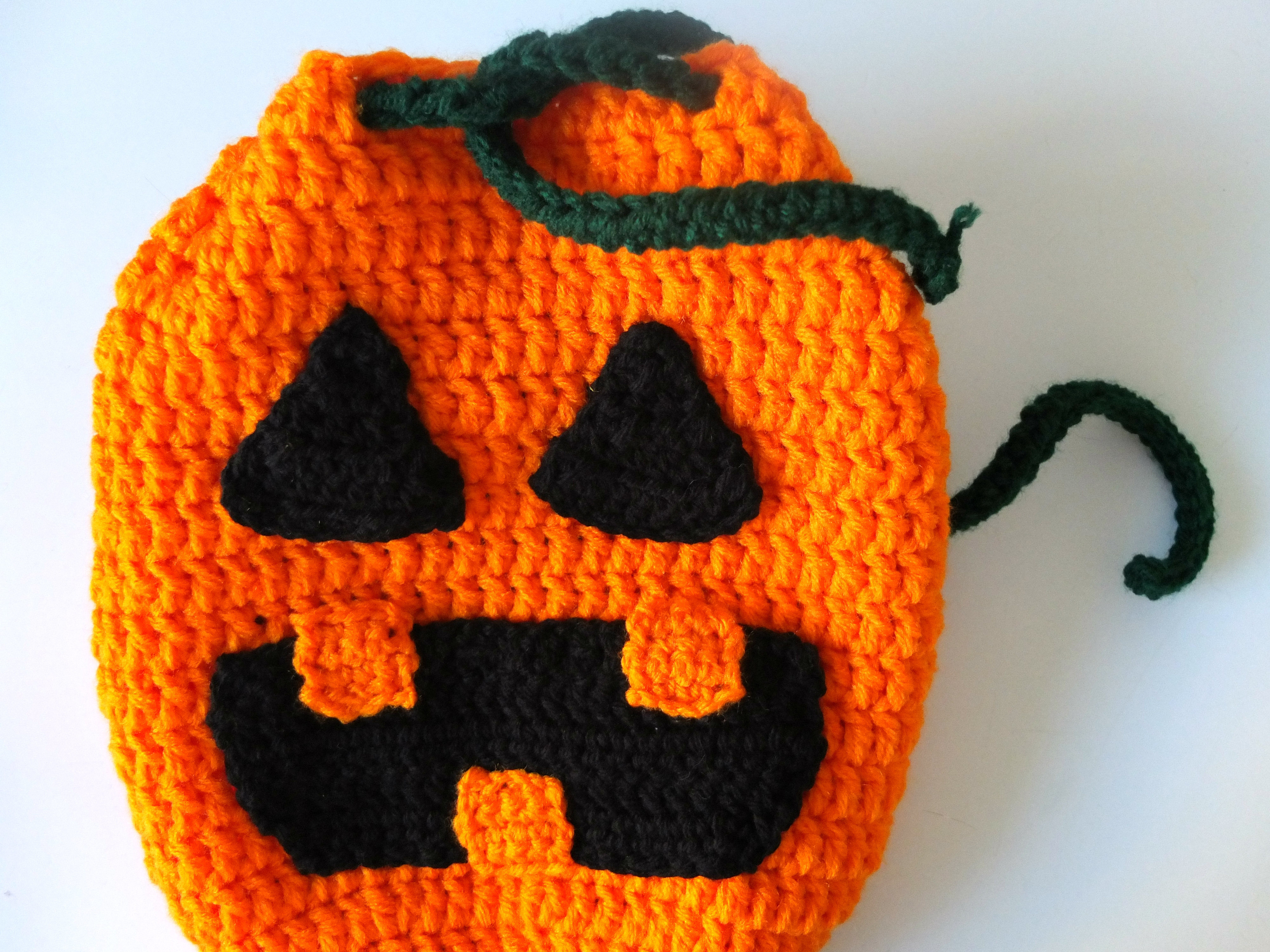 Halloween Crochet Patterns Pumpkin Drawstring Backpack Crochet Pattern Halloween Crochet