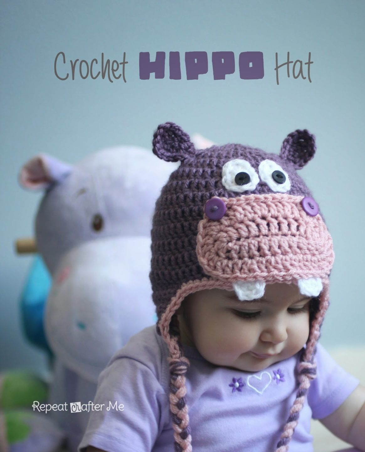 Happy Hippo Crochet Pattern Free Crochet Hippo Hat Pattern Repeat Crafter Me
