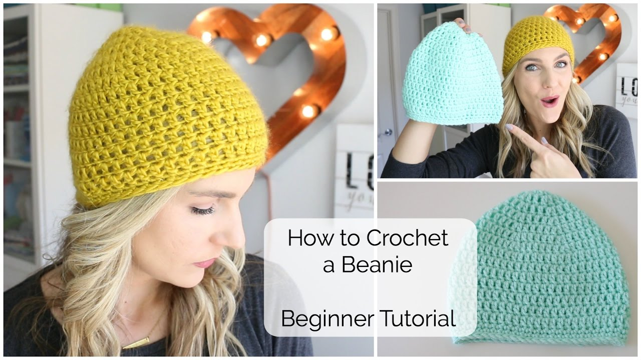 Hat Crochet Pattern How To Crochet A Beanie Beginner Tutorial Youtube