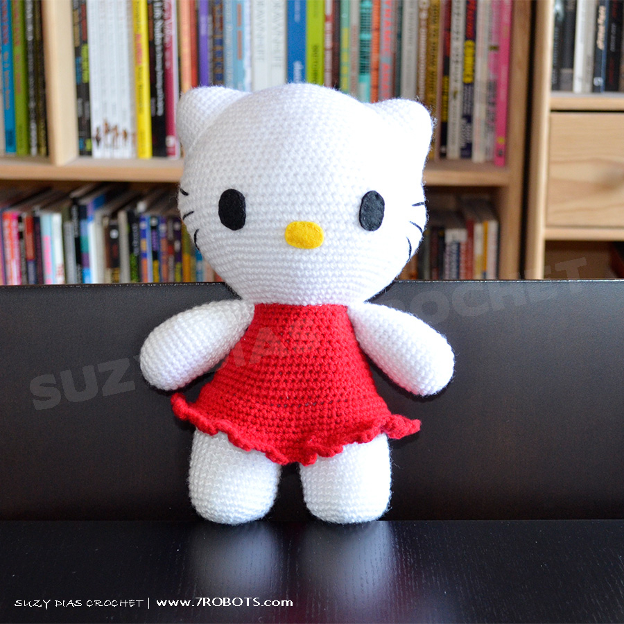 Hello Kitty Crochet Pattern Amigurumi Free Hello Kitty Crochet Pattern Crocheted Suzy Dias Pattern
