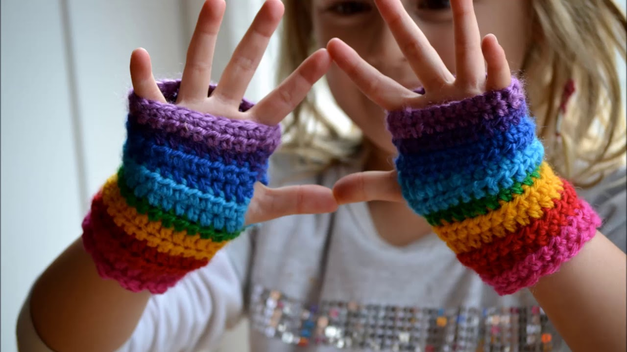 Hello Kitty Fingerless Gloves Crochet Pattern Crochet Fingerless Gloves For Kids Youtube