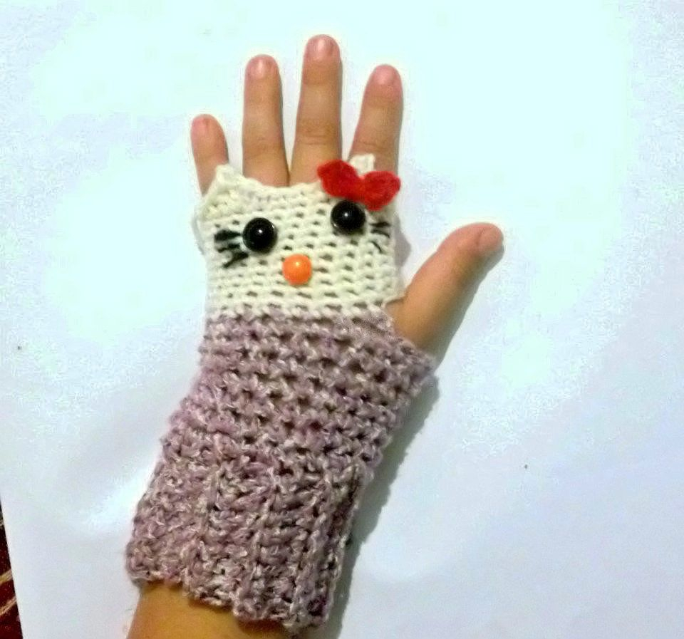 Hello Kitty Fingerless Gloves Crochet Pattern Crochet Pattern Hello Kitty Fingerless Gloves Pdf File 299 Via