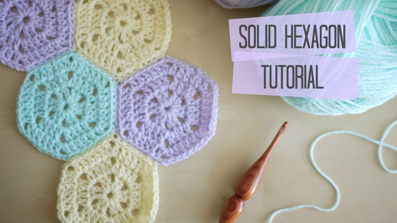 Hexagon Crochet Pattern Crochet Solid Hexagon And Joining Tutorial Bella Coco Youtube