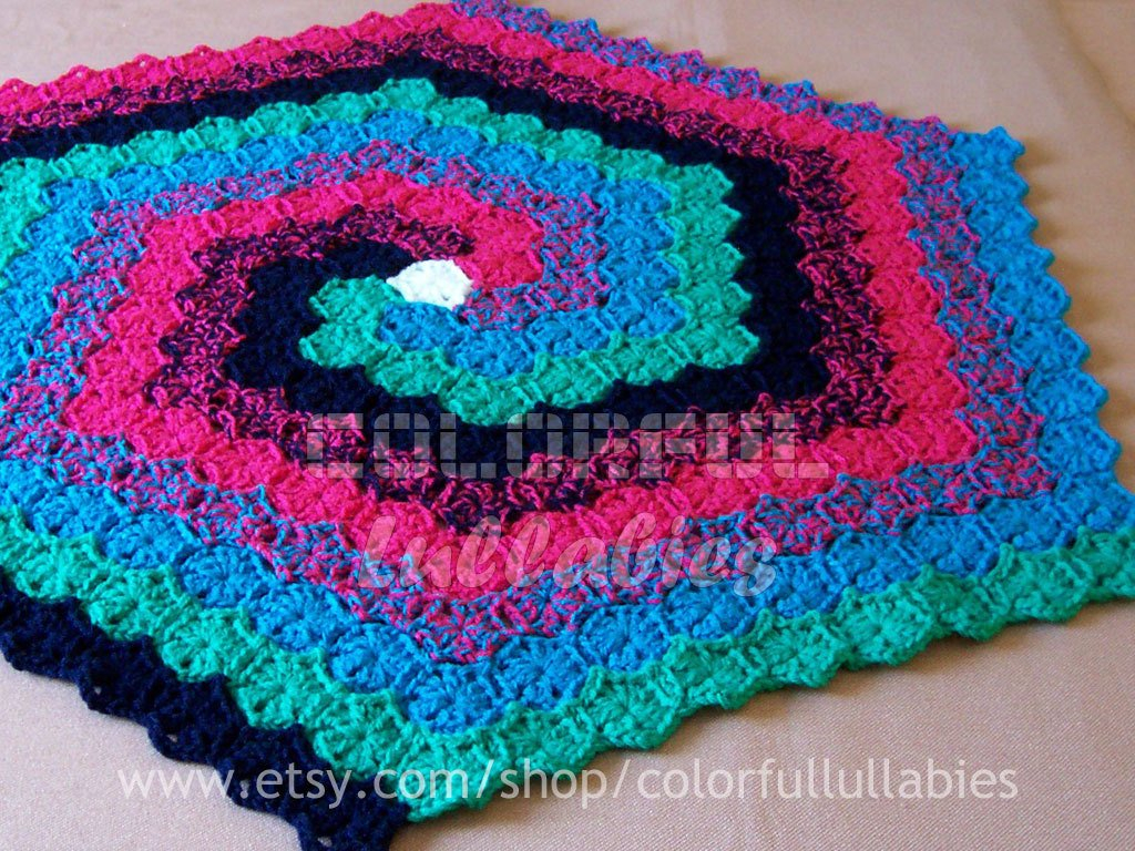 Hexagon Crochet Rug Pattern Crochet Hexagon Spiral Rug Pattern English And Spanish Pattern Etsy
