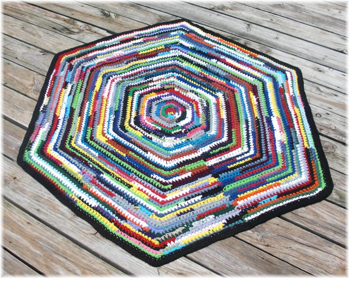 Hexagon Crochet Rug Pattern Debs Crochet My Crochet Today Hexagon Rag Rug