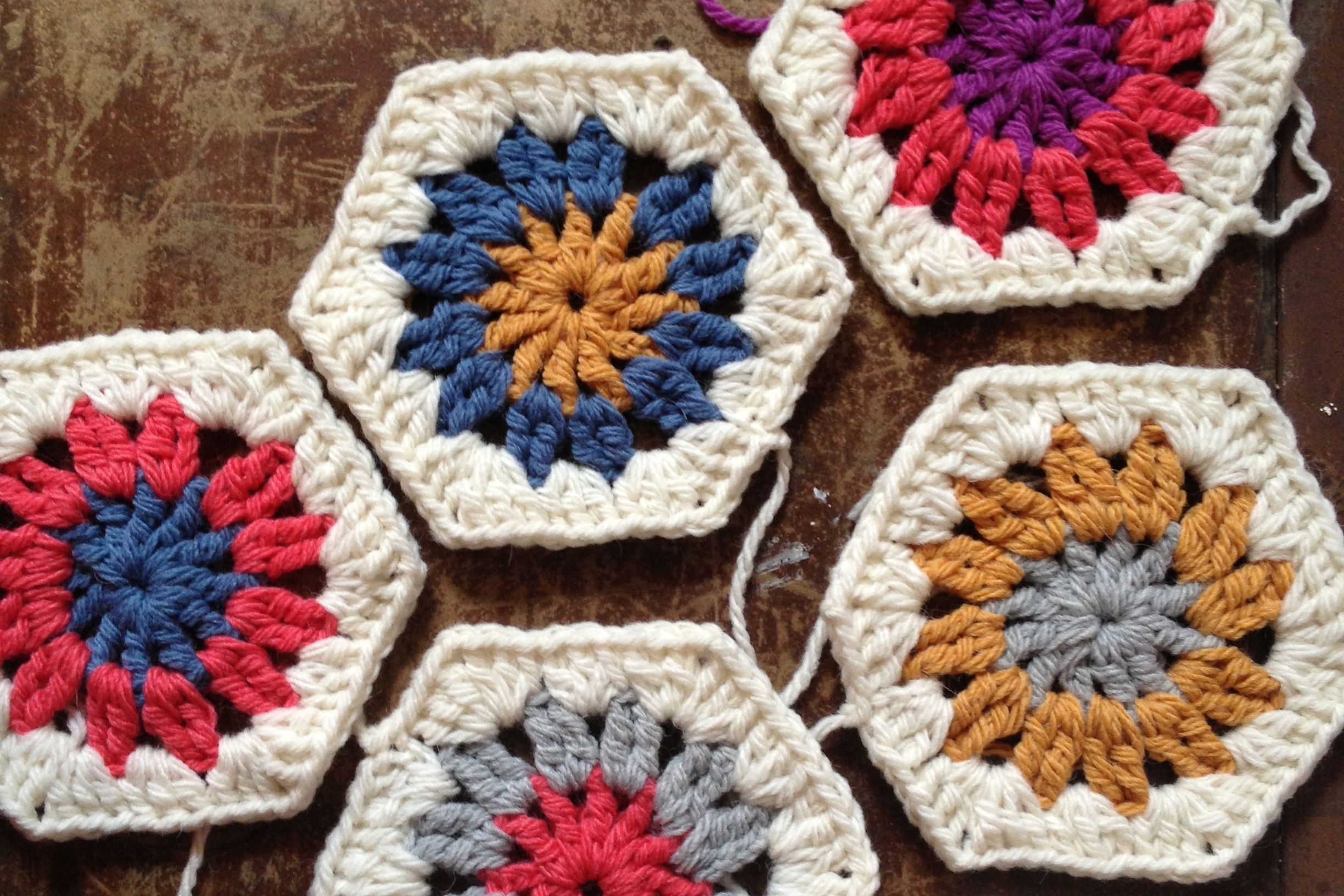 Hexagon Crochet Rug Pattern Free Hexagon Crochet Patterns