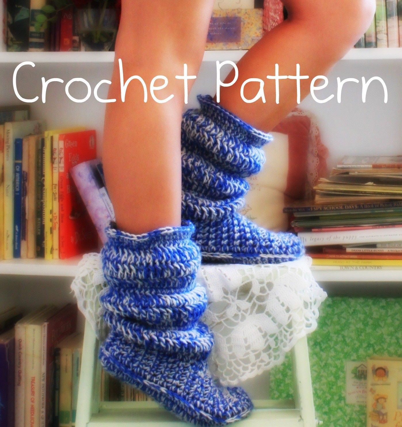 Hollydoll Crochet Boot Slippers Pattern Crochet Pattern Slipper Boots Us Womens Sizes 5 10 Digital Downloads