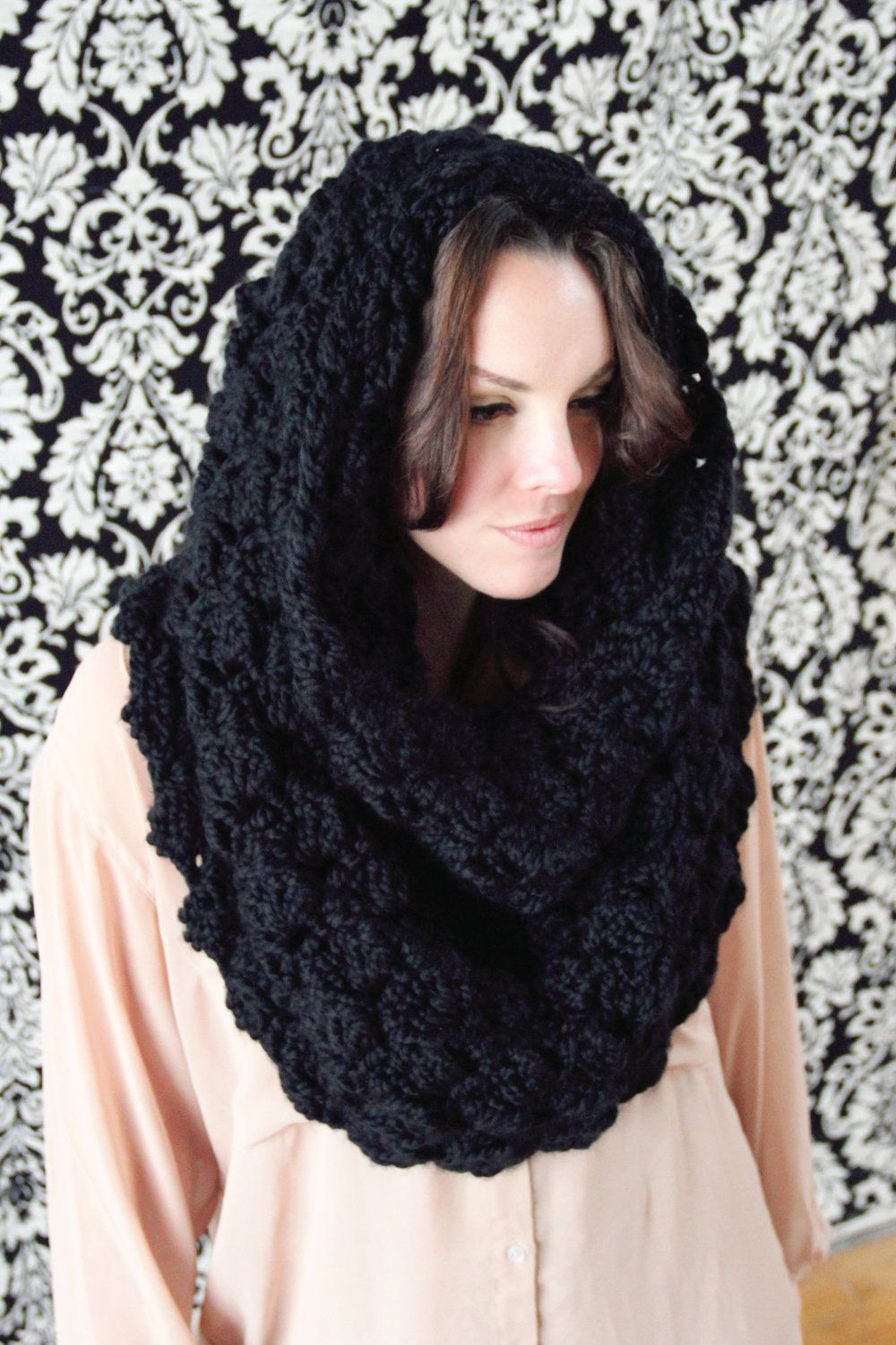 Hooded Cowl Crochet Pattern Cowl Chunky Crochet Pattern Hooded 3 In 1 Convertible Cowl Wrap The