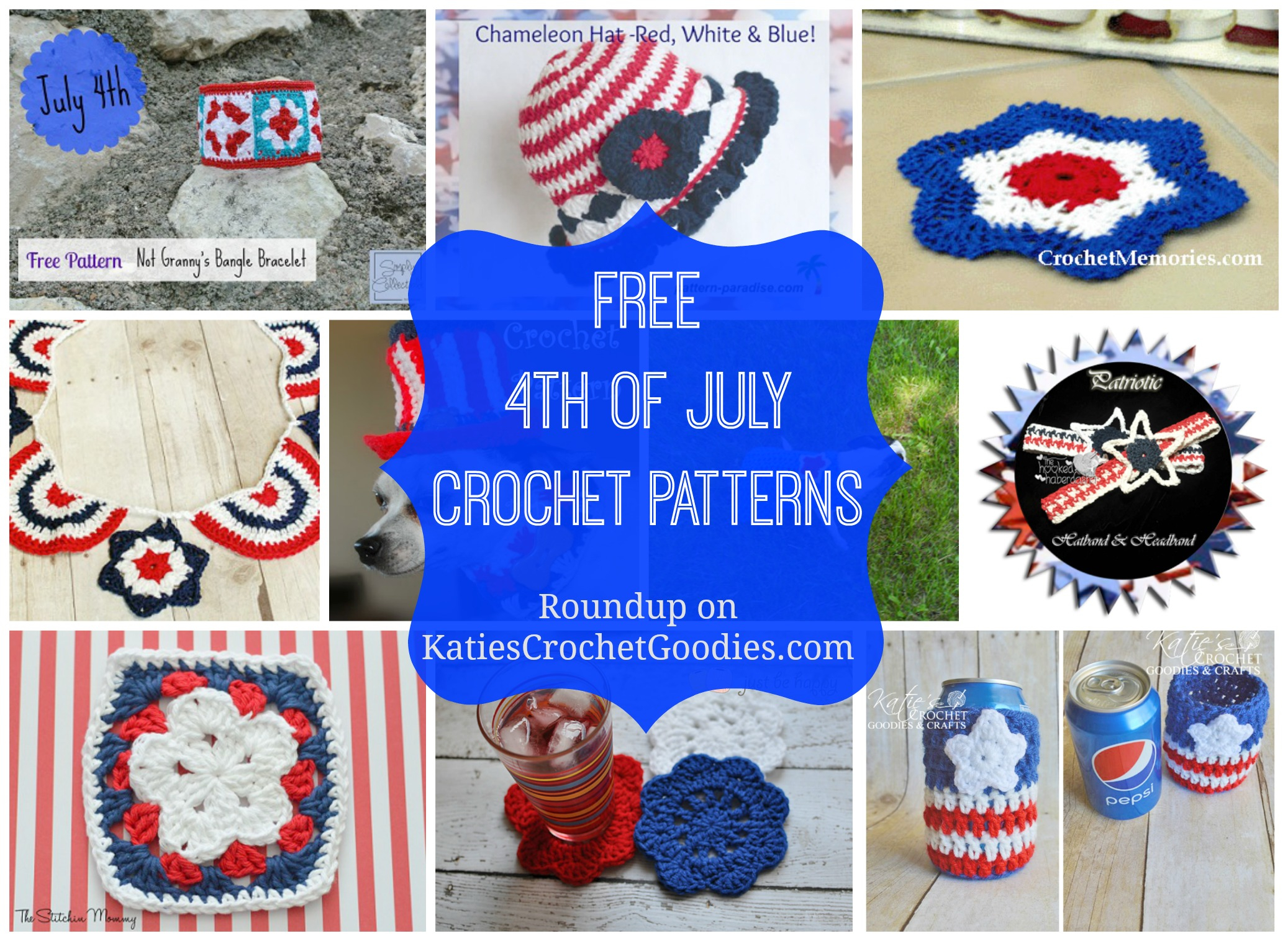 Hooked On Crochet Free Patterns 10 Free 4th Of July Crochet Patterns Katies Crochet Goodies