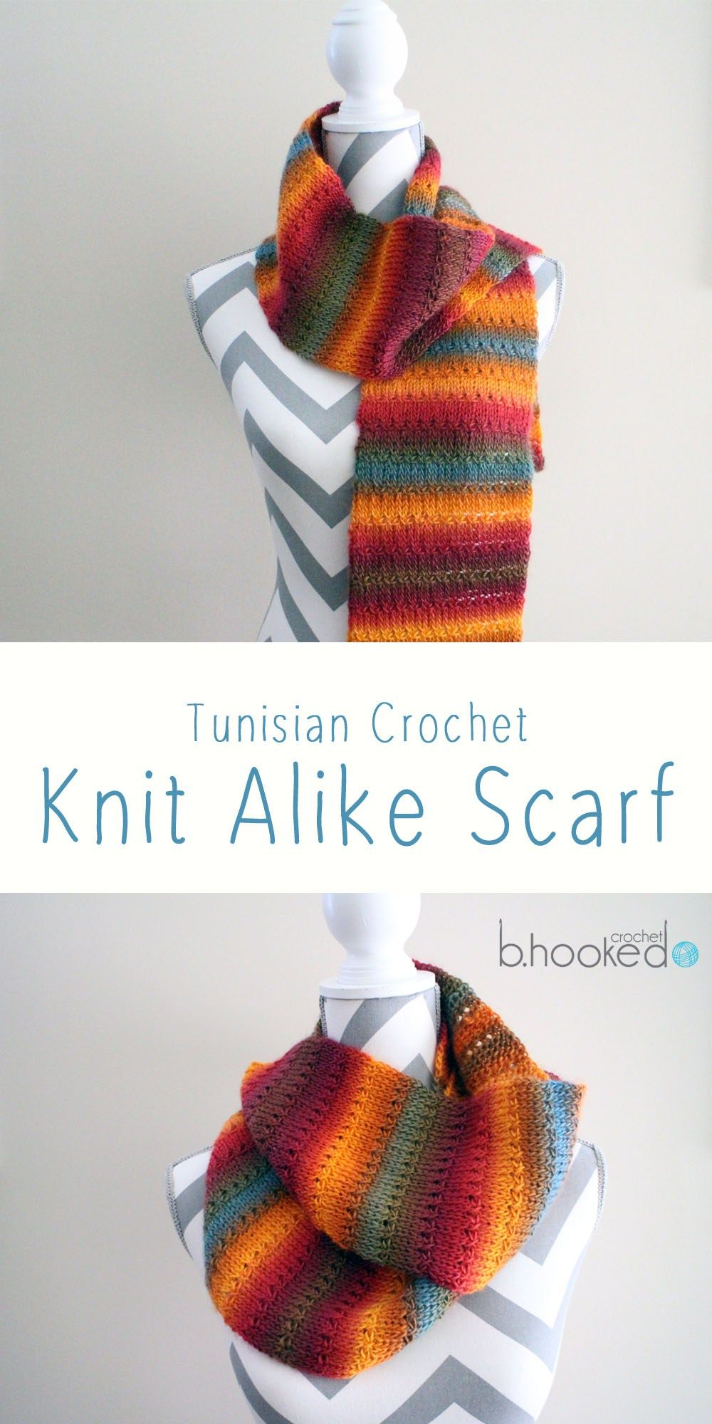 Hooked On Crochet Free Patterns Knit Alike Tunisian Crochet Scarf Free Pattern Tutorial Bhooked