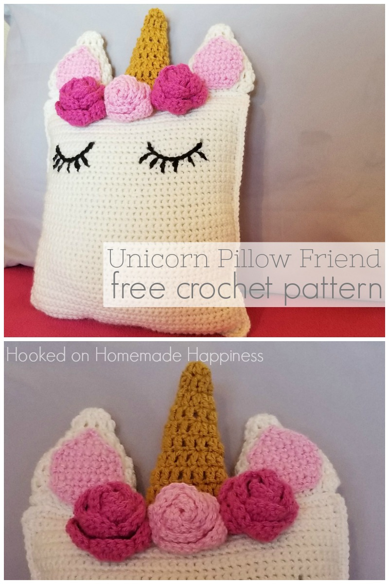 Hooked On Crochet Free Patterns Unicorn Pillow Friend Crochet Pattern Hooked On Homemade Happiness