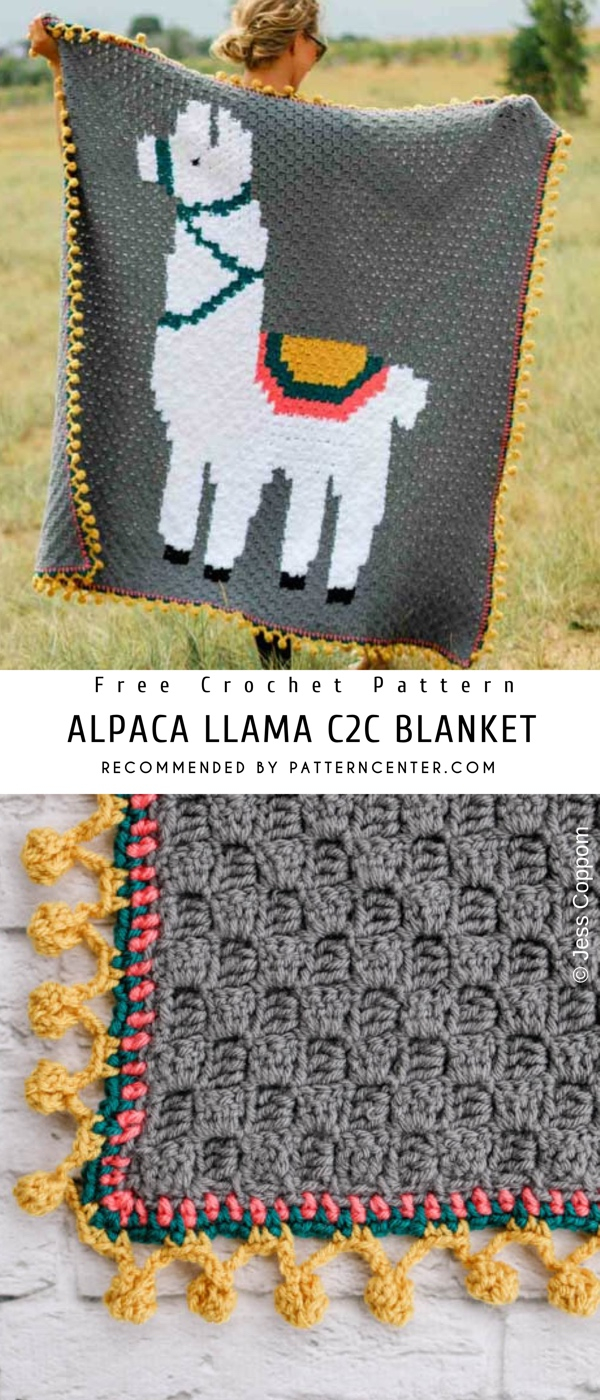 How To Follow A Crochet Pattern Alpaca Llama C2c Blanket Crochet Pattern Free Pattern Center